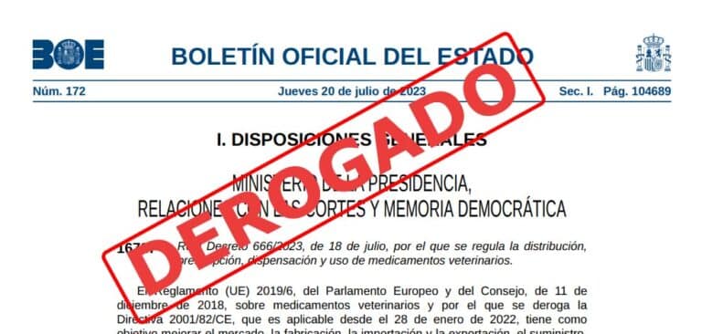 Fesvet pide derogar el R.D. 666/2023 a la vez que  aporta  sus alegaciones al proyecto de modificación